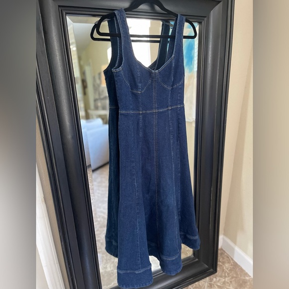 Jason Wu Collective X RTR Collab Denim Midi Dress Size 10 - Picture 3 of 10